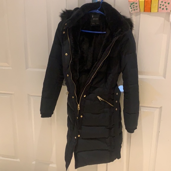 Zara long navy woman jacket - Picture 3 of 4